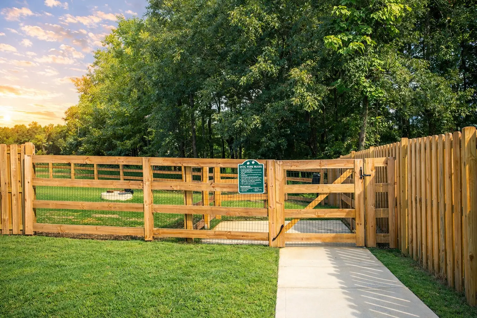 Chase landing - dog park entrance