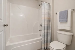 gentry guest bath tub and toilet
