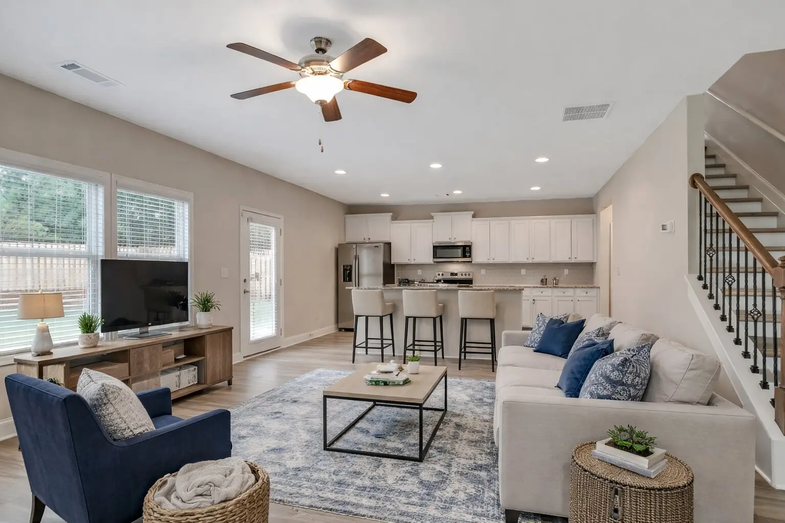 gentry living room and kitchen